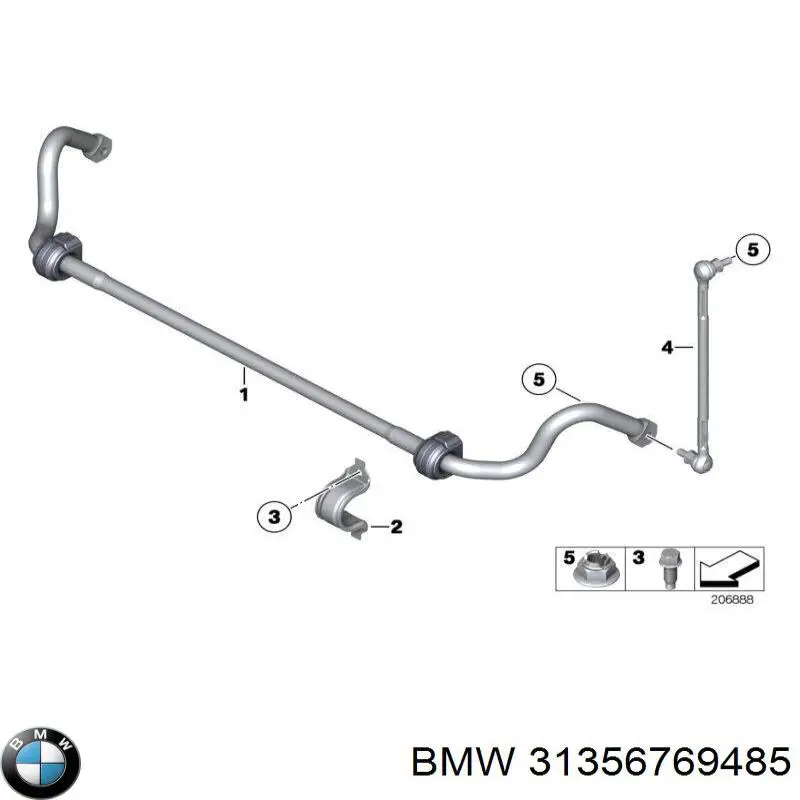 31356769485 BMW Estabilizador dianteiro