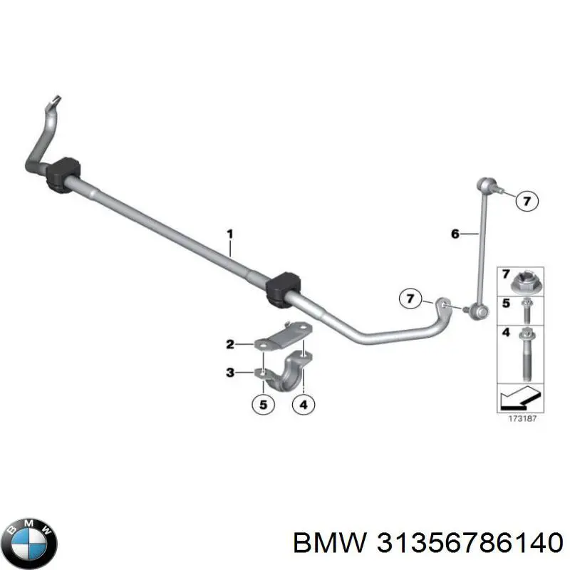 Estabilizador dianteiro BMW 31356786140 preço, a partir de 24,83 USD