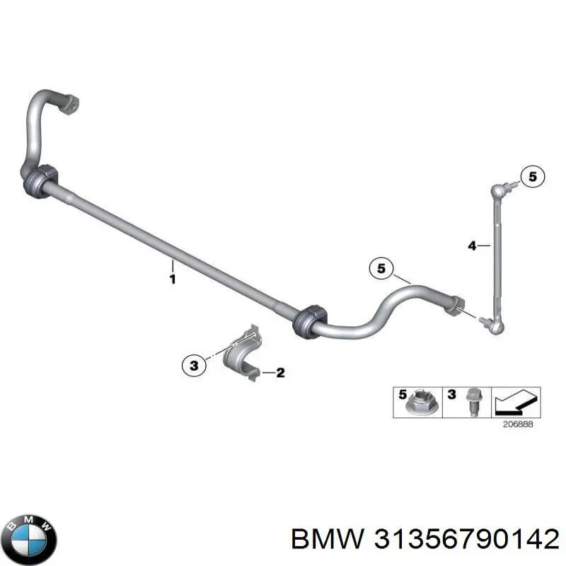31356790142 BMW Estabilizador dianteiro