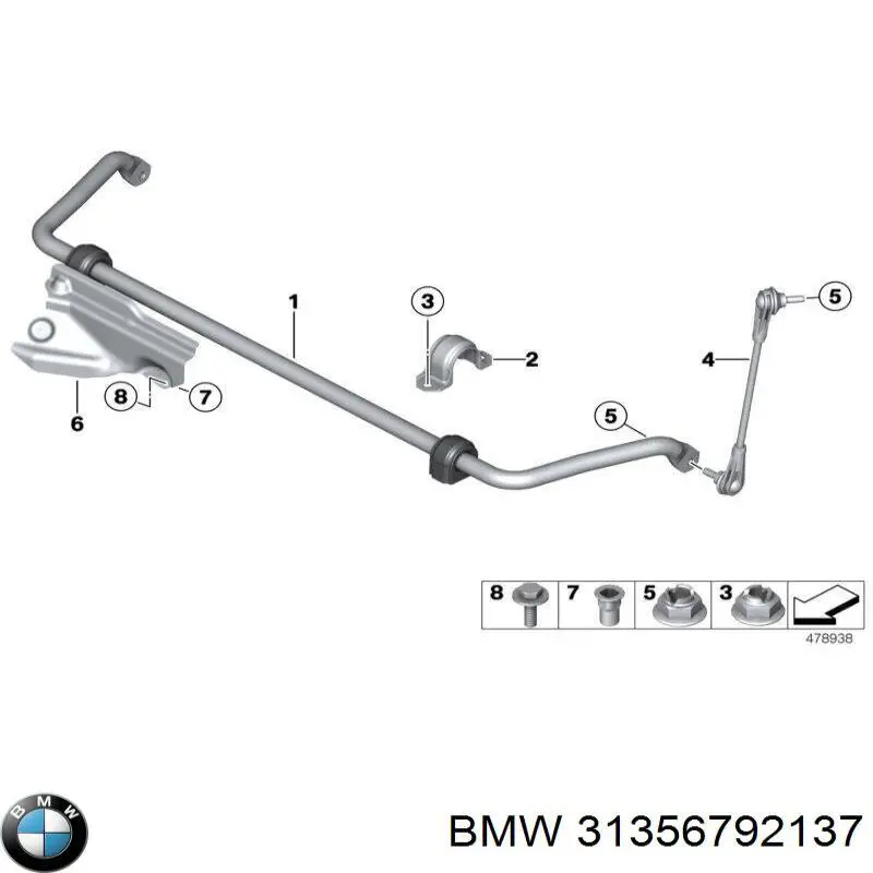 31356792137 BMW Estabilizador dianteiro
