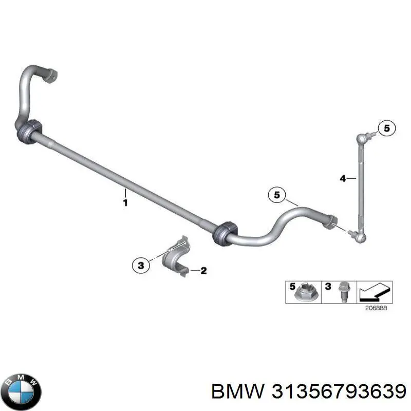 31356793639 BMW Estabilizador dianteiro