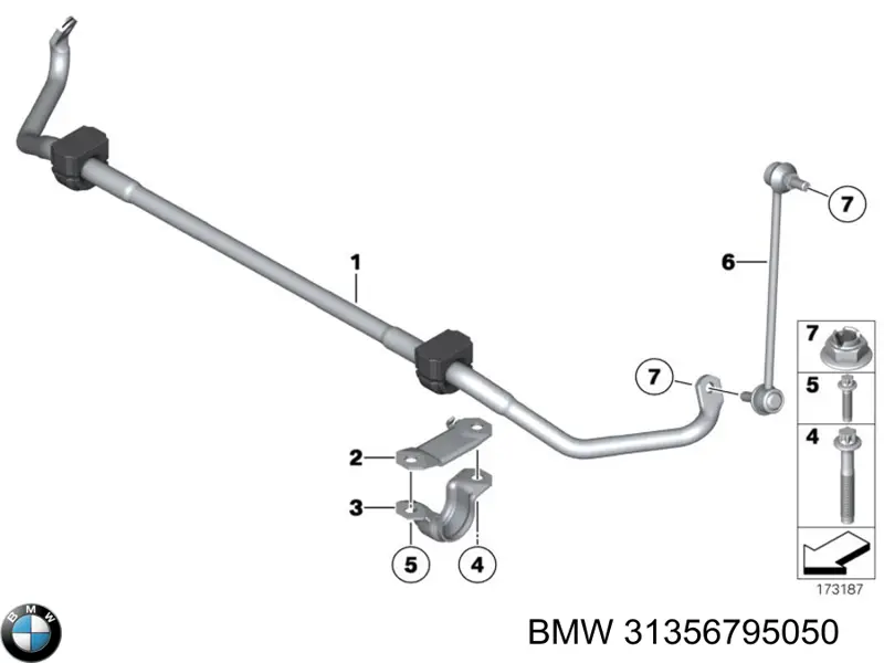 31356795050 BMW Estabilizador dianteiro
