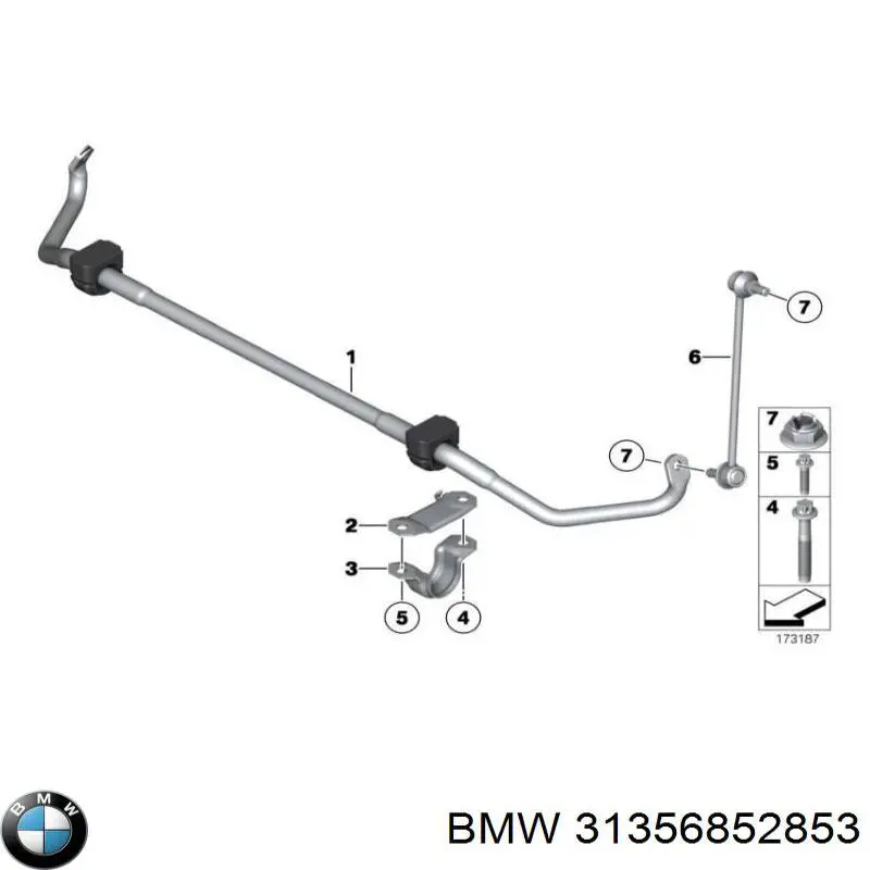 31356852853 BMW Estabilizador dianteiro