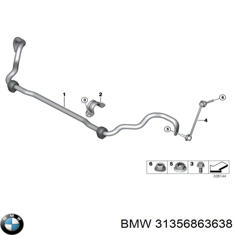 31356863638 BMW Estabilizador dianteiro