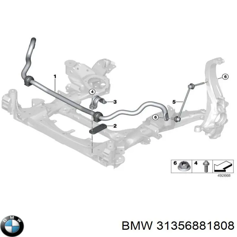 Montante direito de estabilizador dianteiro BMW 31356881808 preço, a partir de 35,76 USD