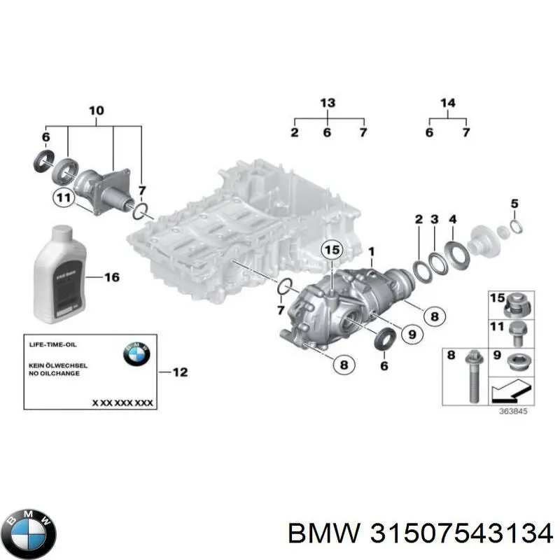 Redutor do eixo dianteiro BMW 31507543134 preço, a partir de 1799,40 USD