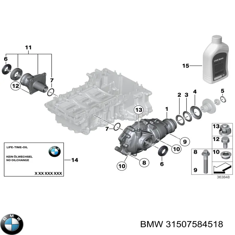 31507584518 BMW Redutor do eixo dianteiro