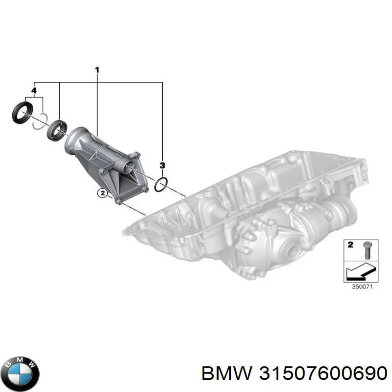 31507600690 BMW Rolamento suspenso do semieixo dianteiro