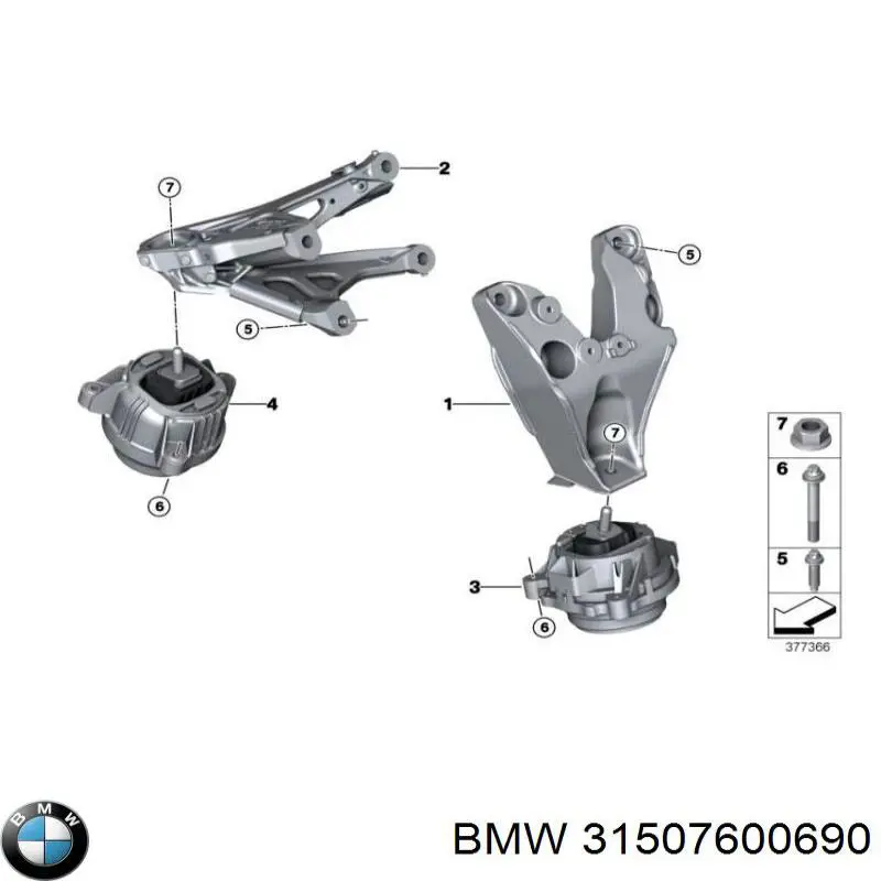 Compre 31507600690 BMW Rolamento suspenso do semieixo dianteiro