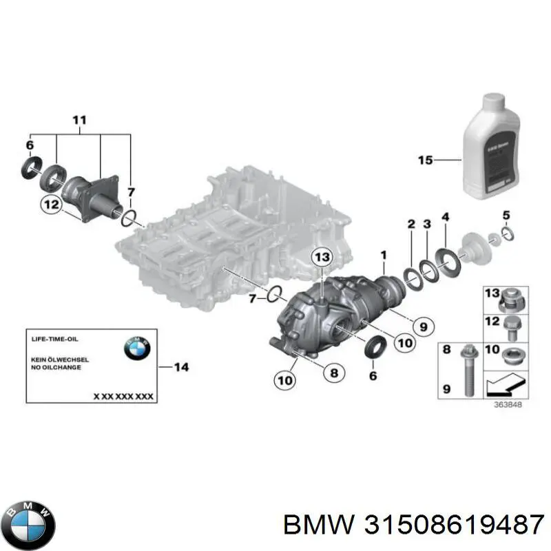 Redutor do eixo dianteiro BMW 31508619487 preço, a partir de 1083,28 USD