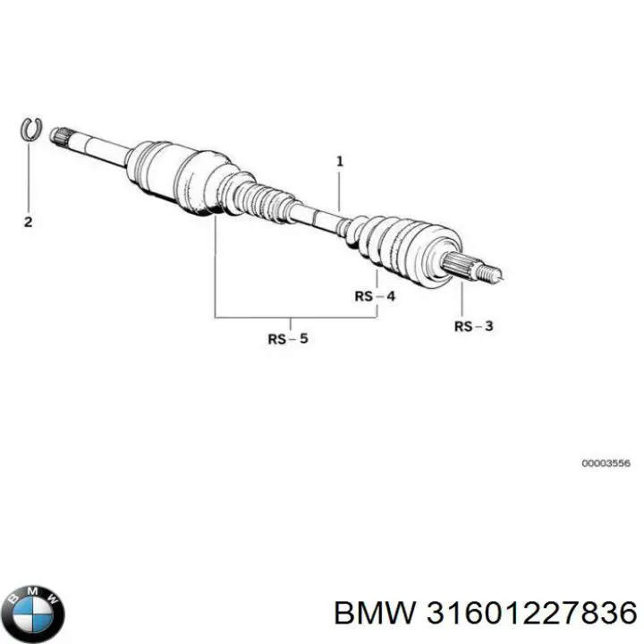 Bota de proteção externa de junta homocinética do semieixo dianteiro para BMW 5  E34
