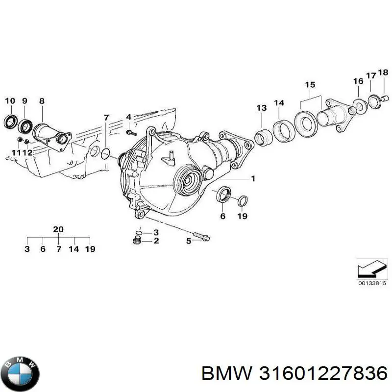  Bota de proteção externa de junta homocinética do semieixo dianteiro BMW 5 sedan (E34) (1987 - 1995) 