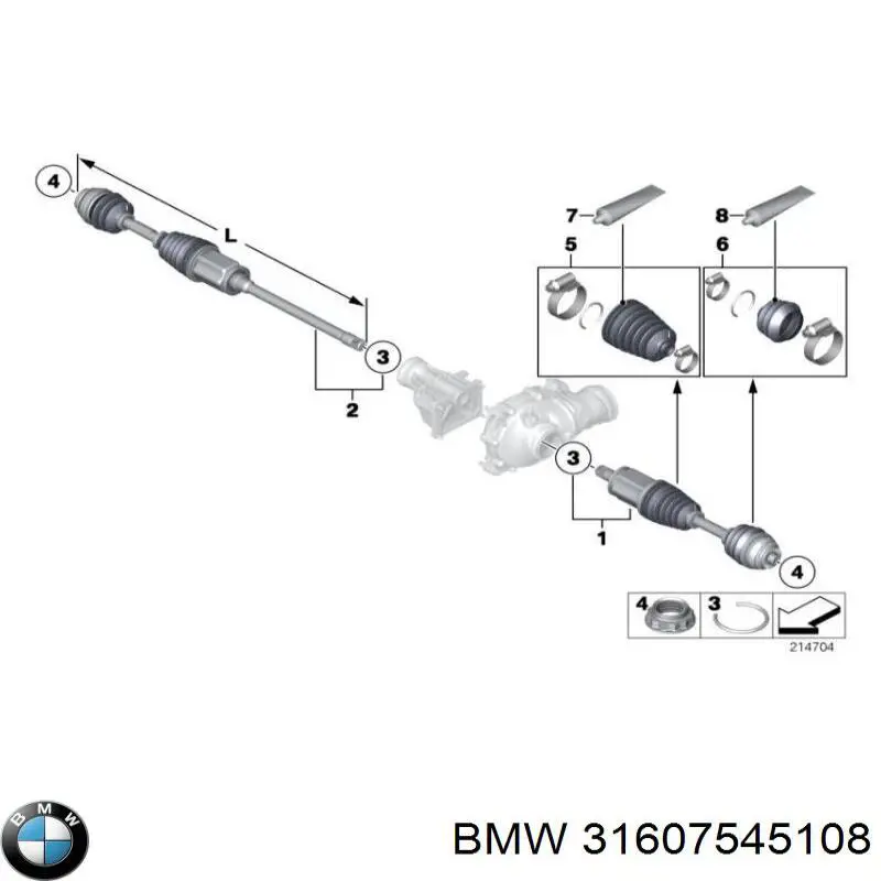 Compre 31607545108 BMW Bota de proteção externa de junta homocinética do semieixo dianteiro