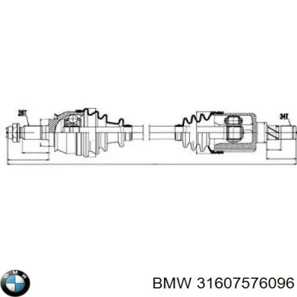 Compre 31607576096 BMW Semieixo (acionador) dianteiro esquerdo