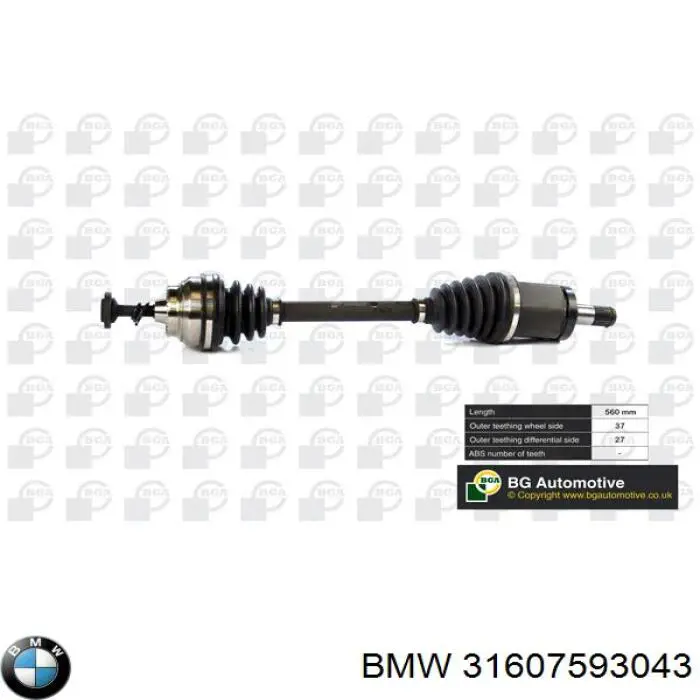 Semieixo (acionador) dianteiro esquerdo BMW 31607593043 preço, a partir de 108,60 USD