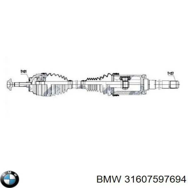 Compre 31607597694 BMW Semieixo (acionador) dianteiro direito