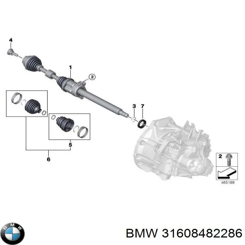 Semieixo (acionador) dianteiro direito BMW 31605A2E056 preço, a partir de 223,19 USD