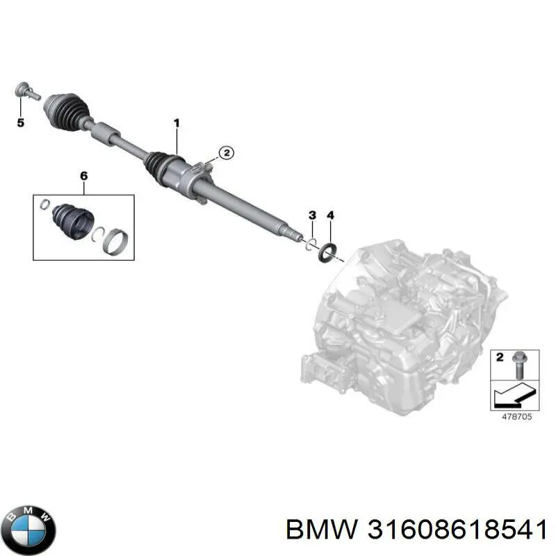 31608618541 BMW Bota de proteção interna de junta homocinética do semieixo dianteiro