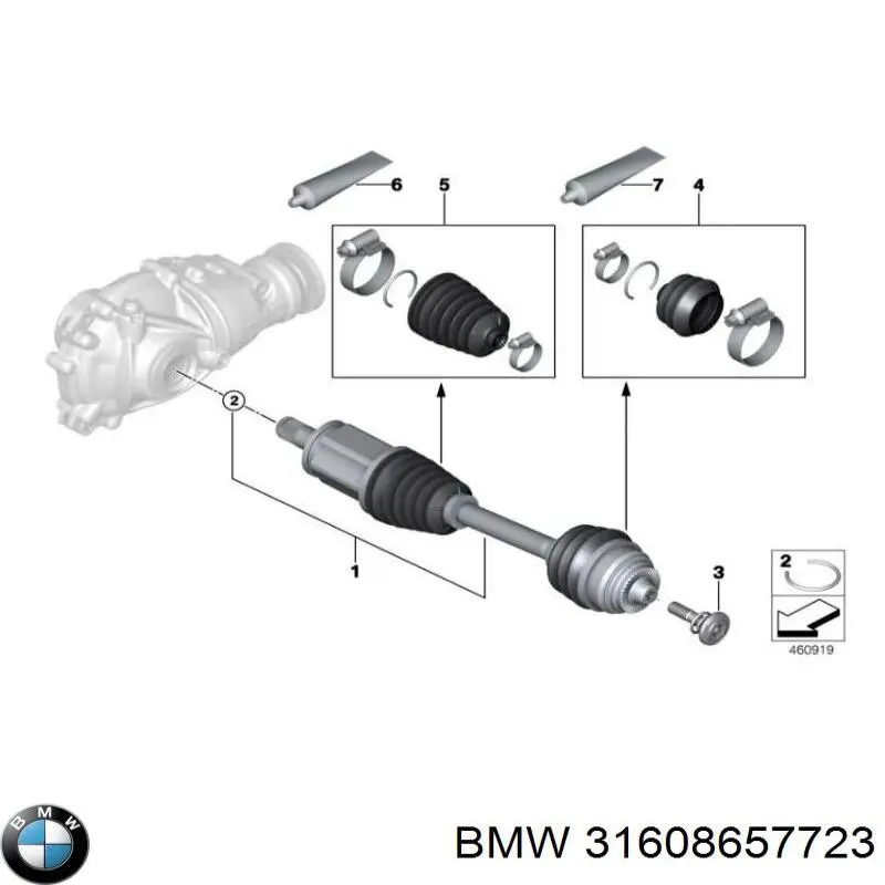 31608657723 BMW Bota de proteção externa de junta homocinética do semieixo dianteiro