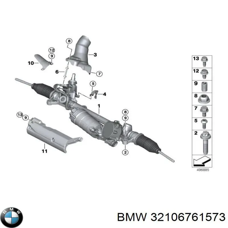 Cremalheira da direção BMW 32106763697 preço, a partir de 946,63 USD
