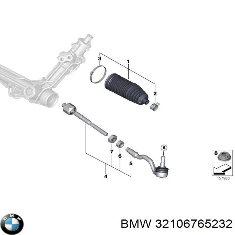 32106765232 BMW Braçadeira de aperto metálica, universal
