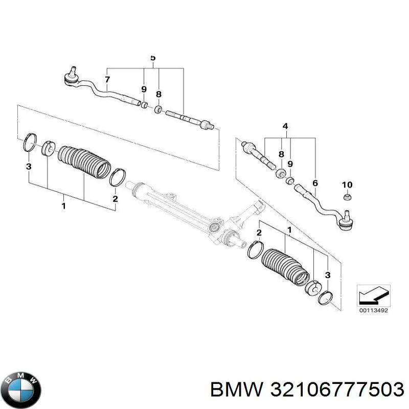 Tração de direção montada esquerda BMW 32106777503 preço, a partir de 39,69 USD