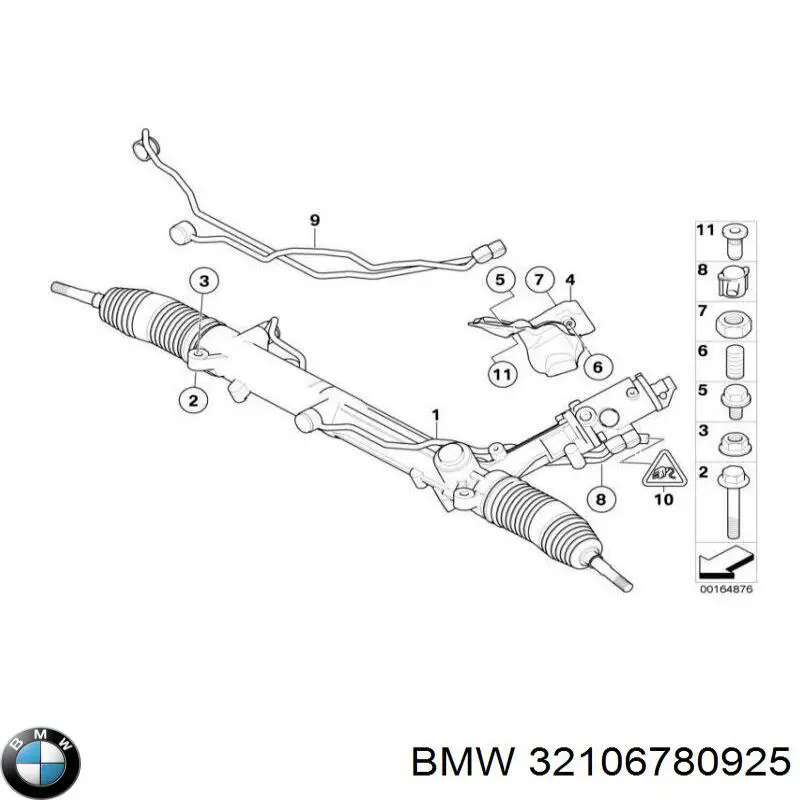 Cremalheira da direção BW217 MSG
