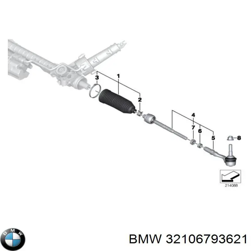 Tração de direção montada esquerda BMW 32106793621 preço, a partir de 45,45 USD