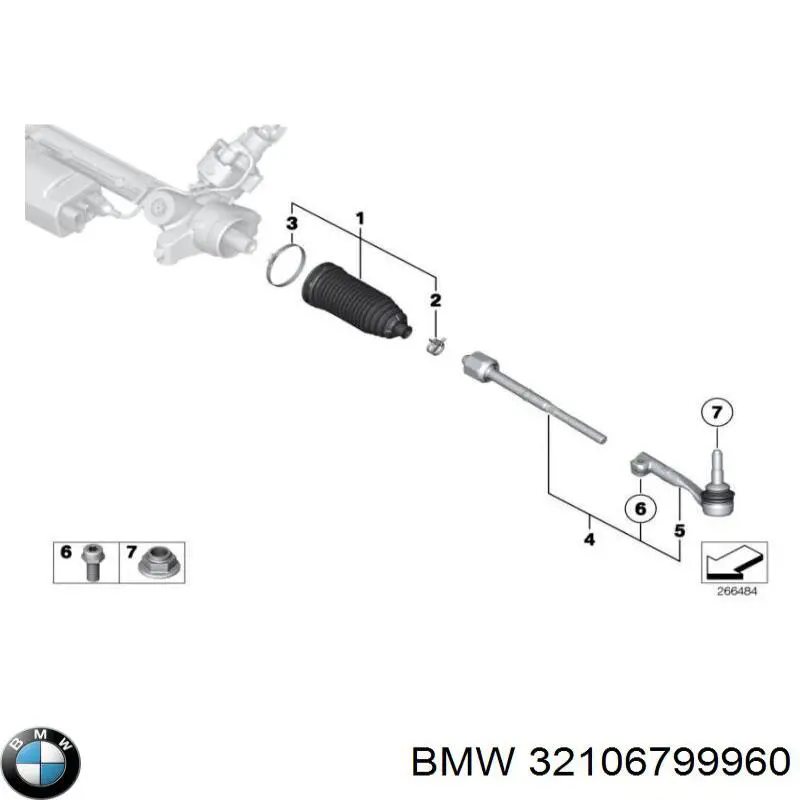 Tração de direção montada esquerda BMW 32106799960 preço, a partir de 45,79 USD