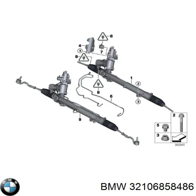 32106858486 BMW Cremalheira da direção