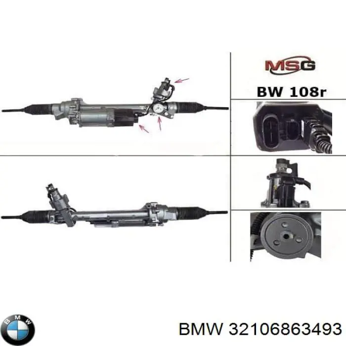Cremalheira da direção BMW 32106863493 preço, a partir de 801,59 USD