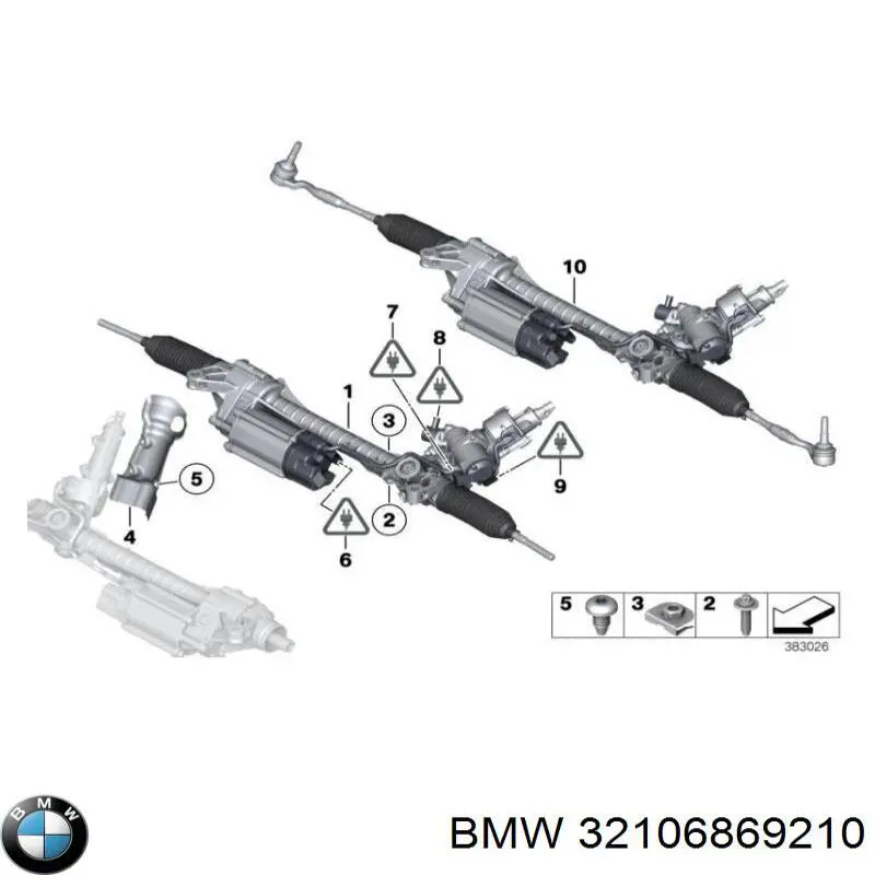 Cremalheira da direção BMW 32106869210 preço, a partir de 615,80 USD