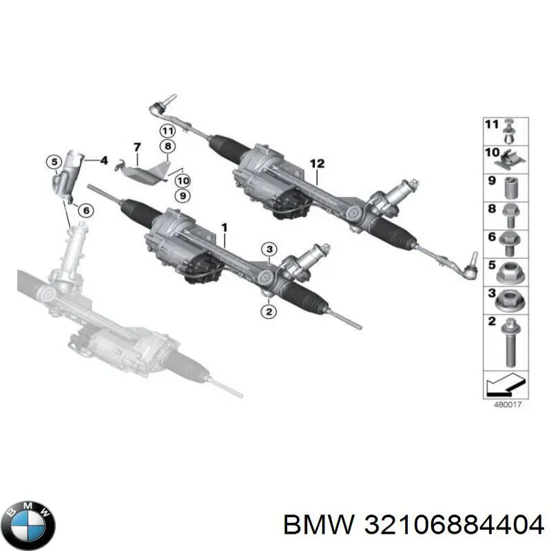 Compre 685912801 BMW Cremalheira da direção