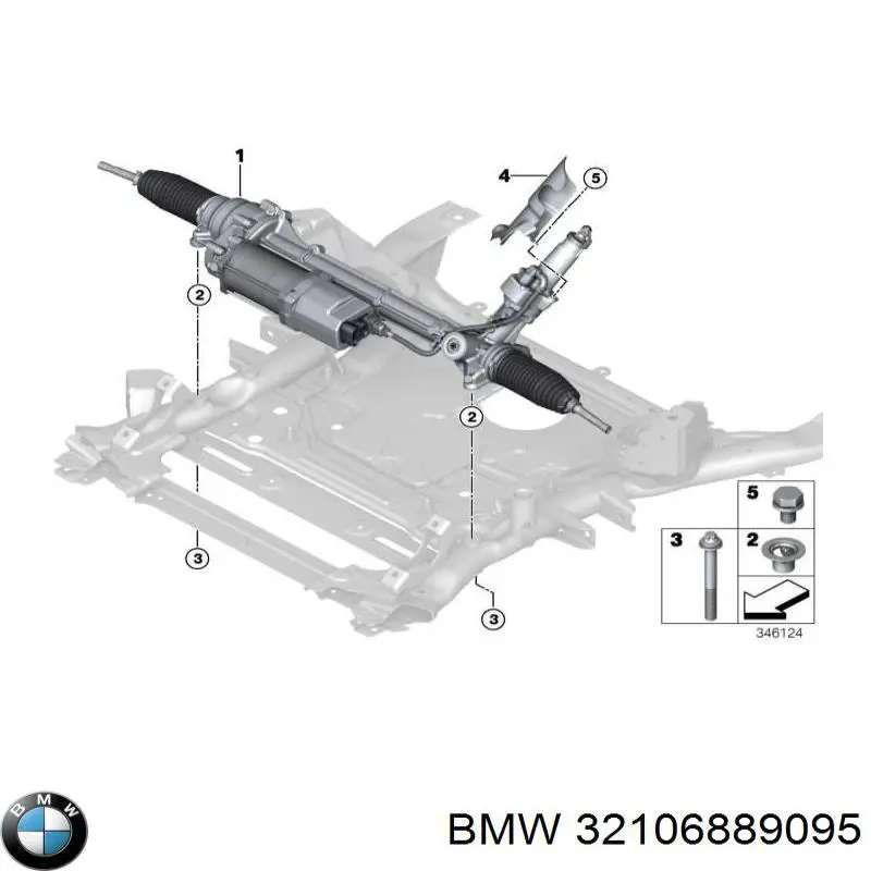 Compre 32105A24384 BMW Cremalheira da direção