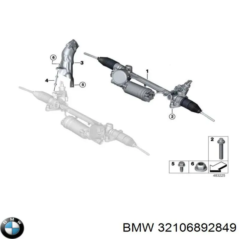 Compre 32105A65A52 BMW Cremalheira da direção