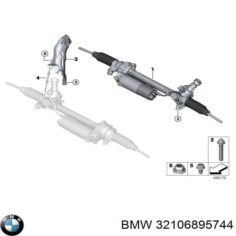 Compre 32105A50428 BMW Cremalheira da direção