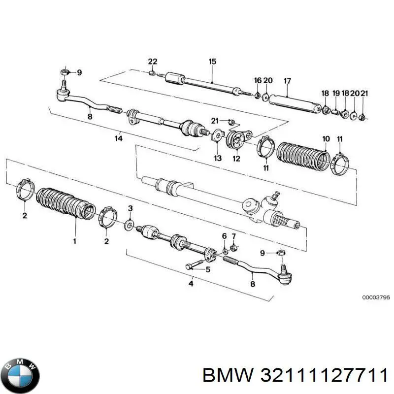 Amortecedor do mecanismo de direção BMW 32111127711 preço, a partir de 79,10 USD