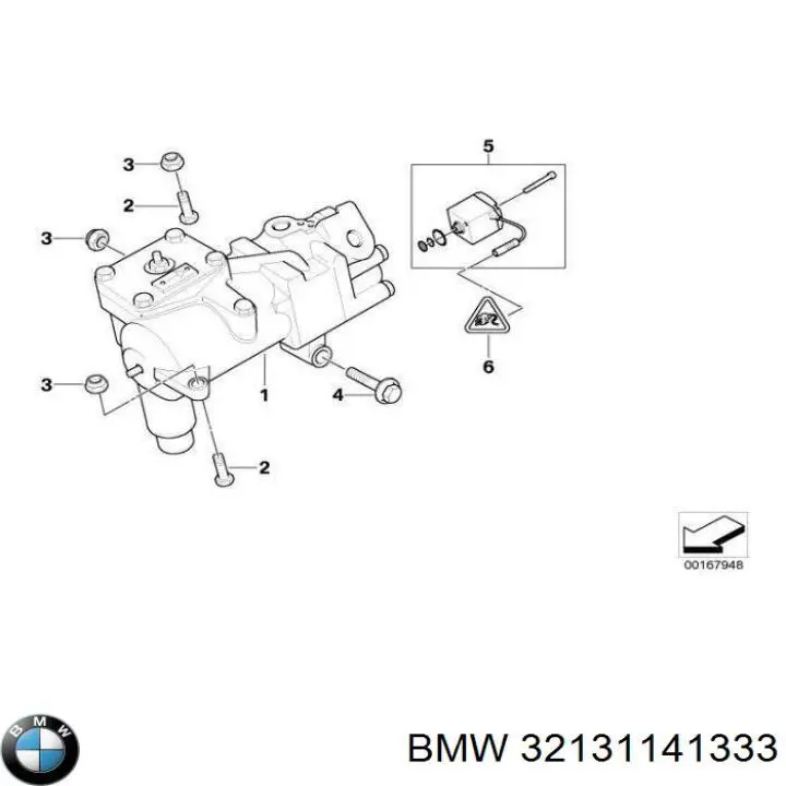 32131141333 BMW Cremalheira da direção