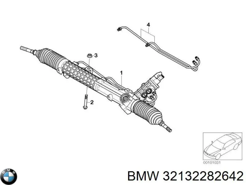 32132282642 BMW Cremalheira da direção