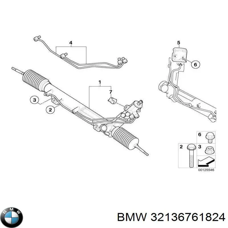 Mecanismo de direção (redutor) para BMW X5  E53