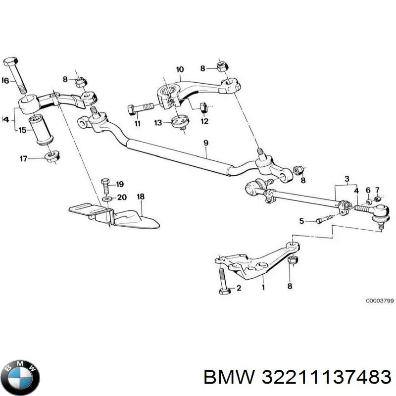 32211137483 BMW Parafuso de cabeça de motor (CBC)