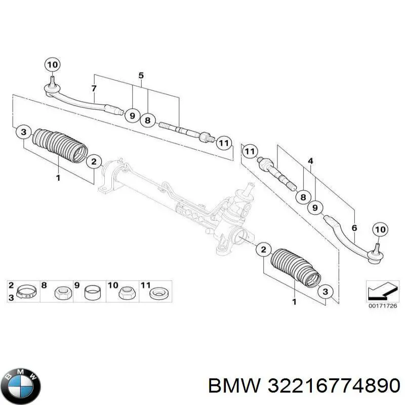 32216774890 BMW Bucha de centragem da junta universal