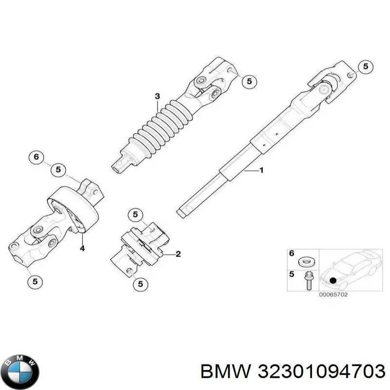 Acoplamento do veio de transmissão de direção BMW 32301094703 preço, a partir de 67,84 USD
