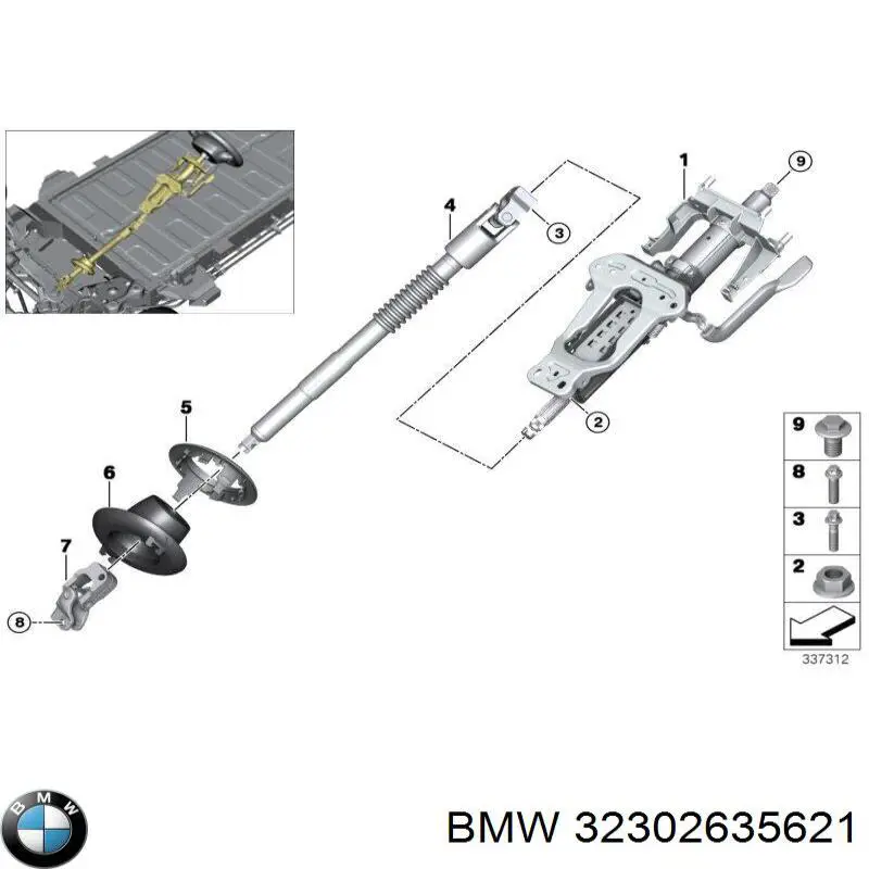 Compre 32302635621 BMW Parafuso de cabeça de motor (CBC)