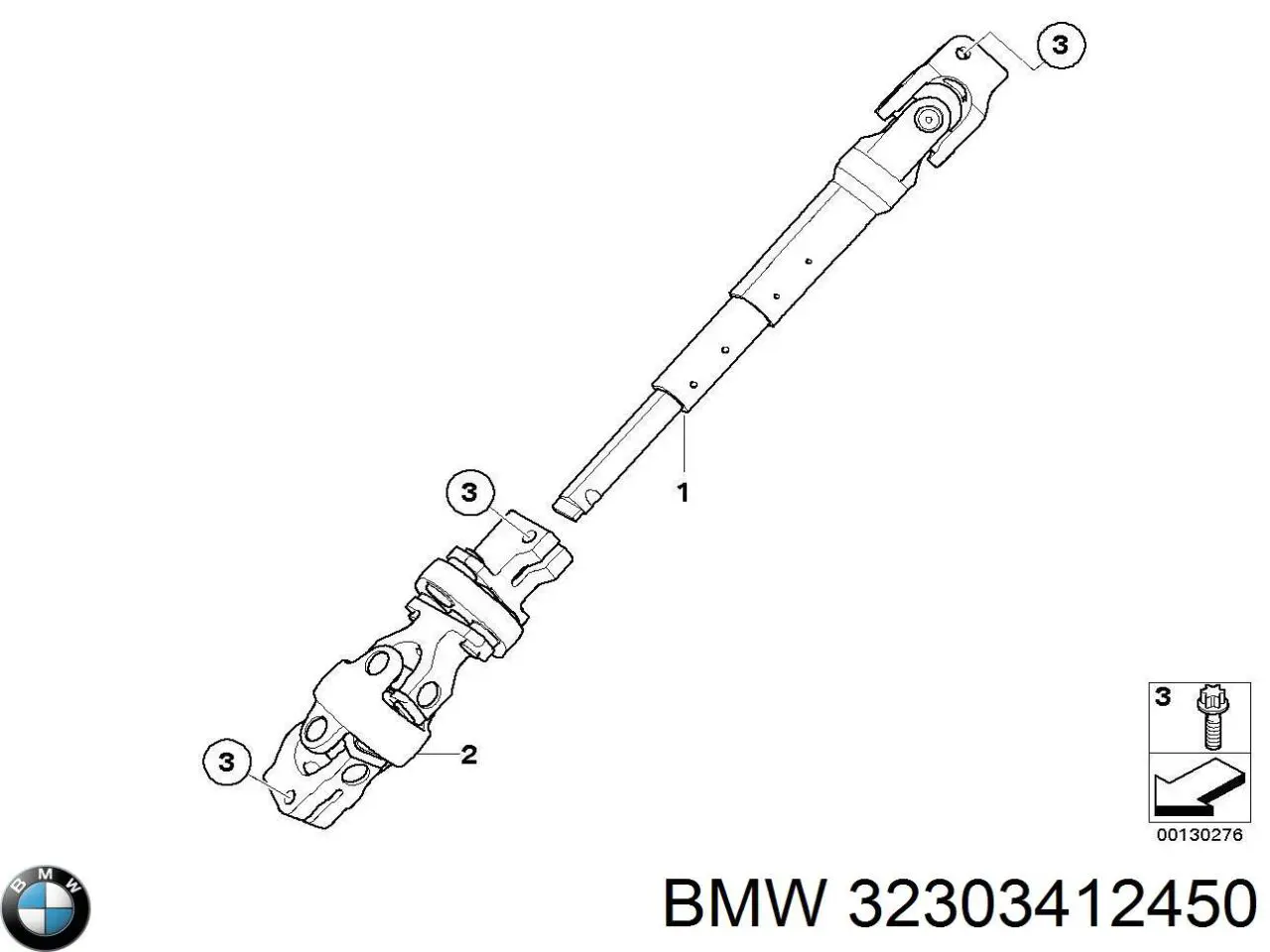 Veio da coluna de direção inferior BMW 32303412450 preço, a partir de 141,31 USD