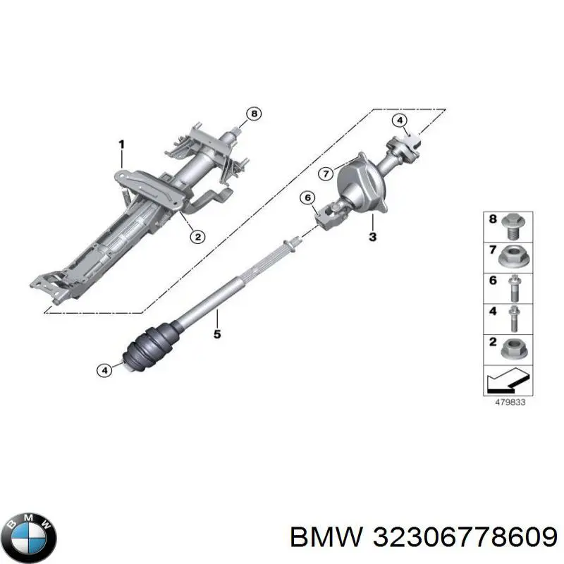 32306778609 BMW Parafuso de cabeça de motor (CBC)
