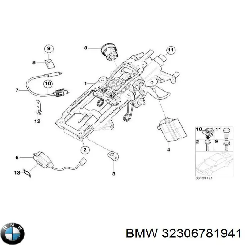 32306781941 BMW Coluna da direção