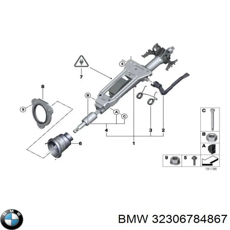 32306784867 BMW Coluna da direção