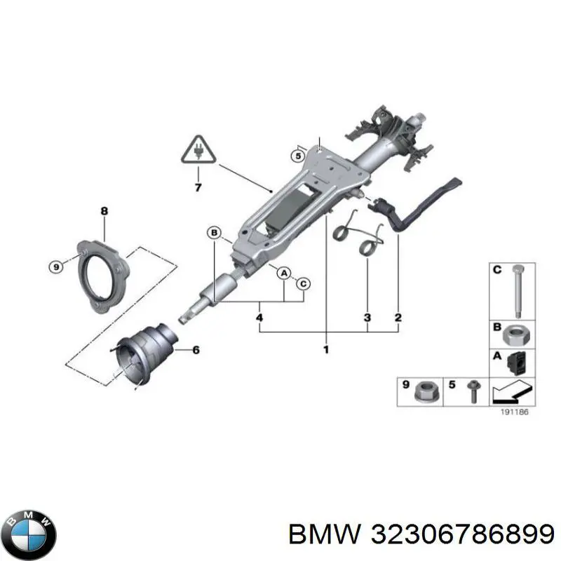 Coluna da direção BMW 6786899
