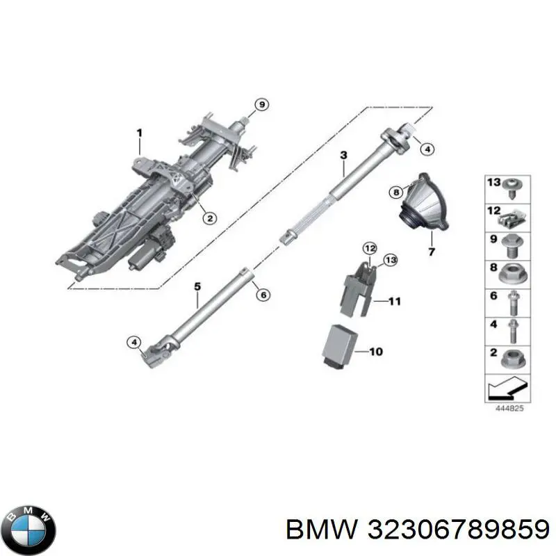 Compre 32306789859 BMW Veio da coluna de direção inferior